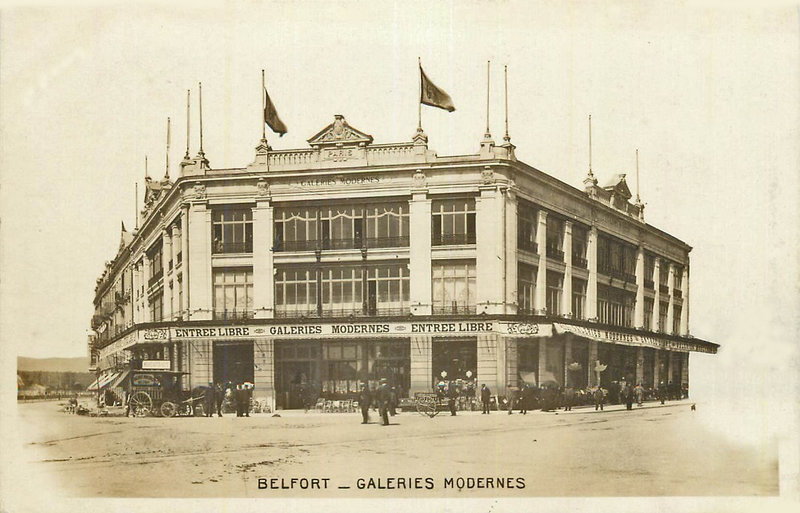 CPA Belfort Galeries Modernes 1905-08
