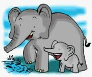 éléphant et bébé éléphant