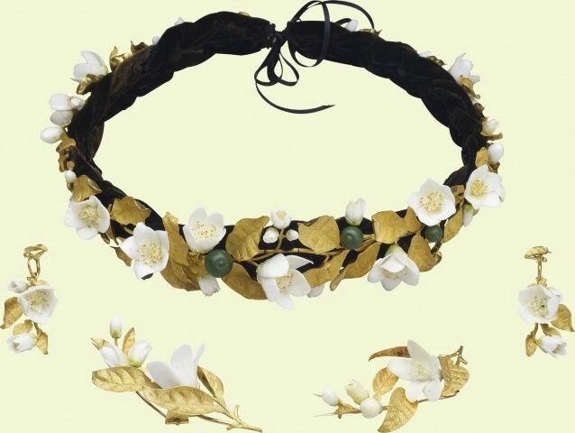 Headdress from the orange blossom parure, 1846