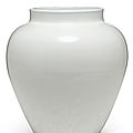 A white-glazed <b>baluster</b> <b>jar</b>, Ming dynasty, 15th-16th century