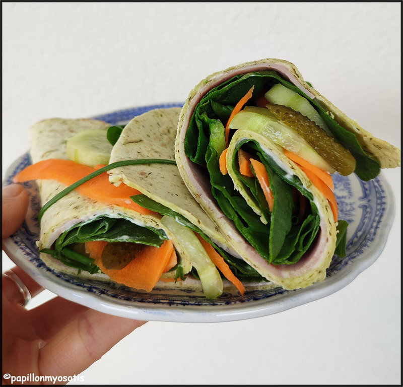 Wraps maison jambon concombre, carotte