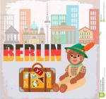 symbole-de-berlin-bear-avec-une-valise-avec-des-autocollants-partout-dans-le-monde-dans-la-perspective-du-paysage-urbain-berlin-69824528