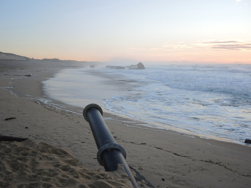 Capbreton, plage de la Piste, tuyau et blockhaus (40)