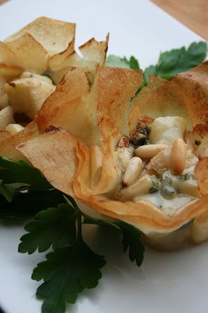 Corolles de poire et roquefort 2