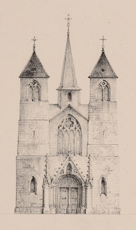 Charles-François Chatelain, Portail de l'église collégiale de S Georges, 1849 (cliché Limédia Galeries)