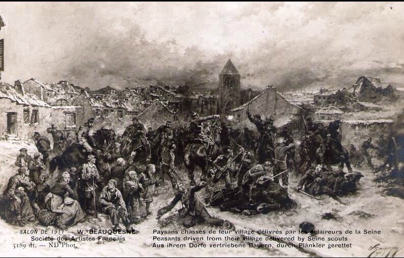 Beauquesne, paysans chassés de leur village, 1910