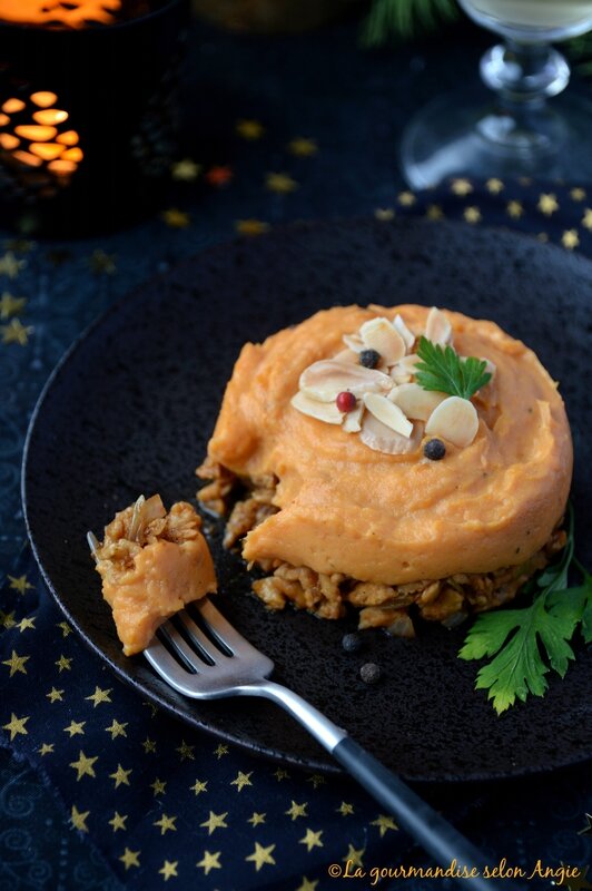 parmentier de protéines de soja patate douce vanille noël vegan 1