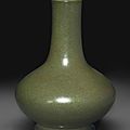 A teadust-glazed bottle vase, <b>Qianlong</b> <b>incised</b> <b>six</b>-<b>character</b> <b>seal</b> <b>mark</b> <b>and</b> <b>of</b> <b>the</b> <b>period</b> (1736-1795)