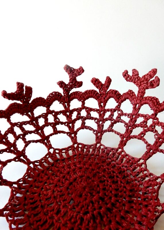corbeille corail - crochet déco - Anisbee