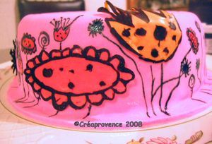 quelques détails du gateaux