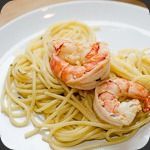 Spaghetti aux scampi et beurre citronné