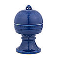 A blue-glazed altar vessel <b>and</b> cover, Dou, Impressed <b>Jiaqing</b> <b>seal</b> <b>marks</b> <b>and</b> <b>of</b> <b>the</b> <b>period</b> (<b>1796</b>-<b>1820</b>)