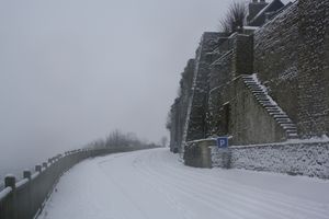 Avranches neige 18 janvier 2013 boulevard des Abrincates