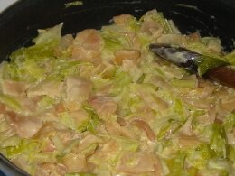 Tagliatelles au saumon et poireaux
