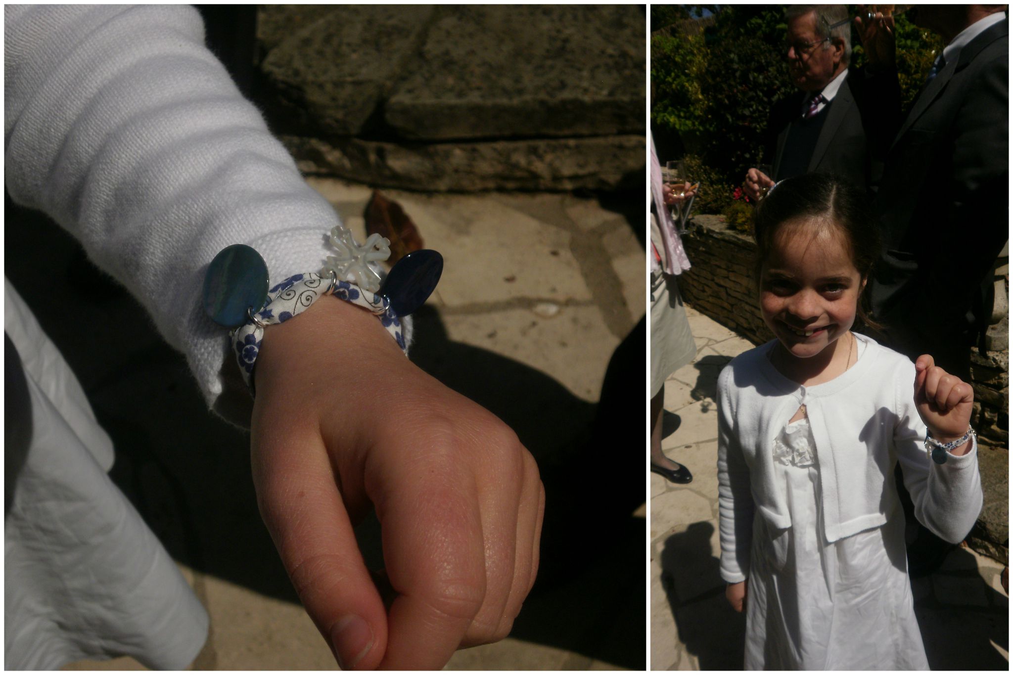 Bracelet en Liberty pour une Première Communion