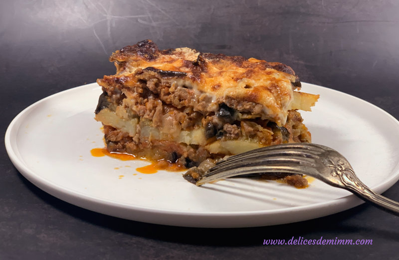 Moussaka aux aubergines et aux pommes de terre 3