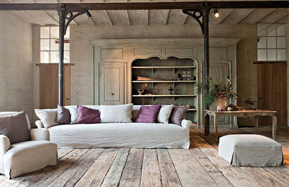 Designer-Architect Bernard de Clerck farmhouse restoration, image via Corvelyn e1 as seen on linenandlavender