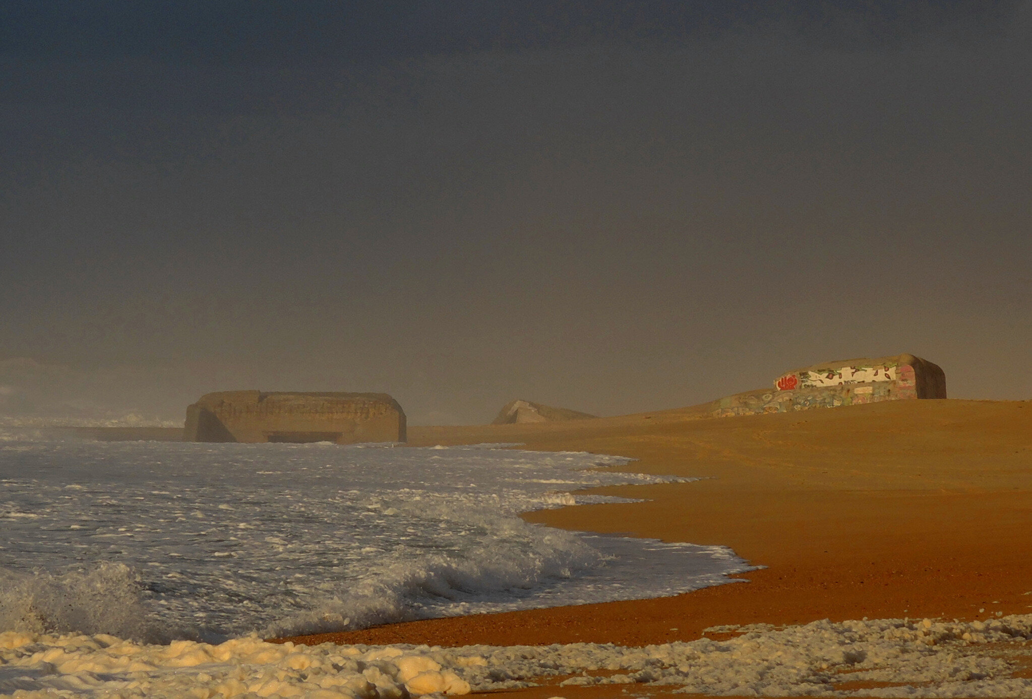 Labenne-Océan, plage et blockhaus en automne, soleil (40)