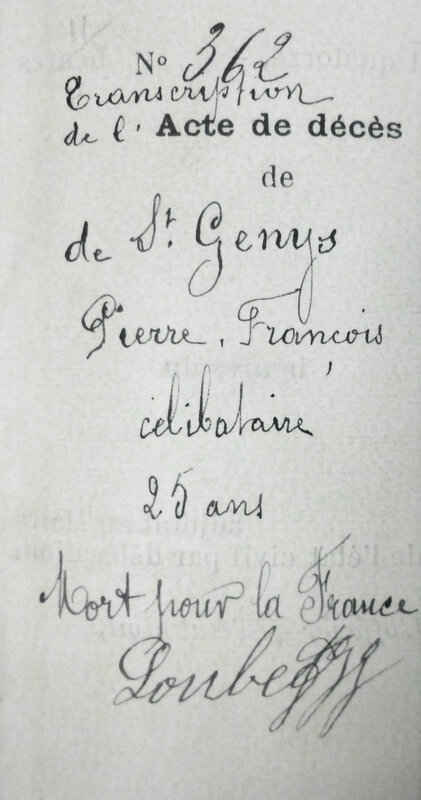 de SAINT-GENYS Pierre François transcription (1)