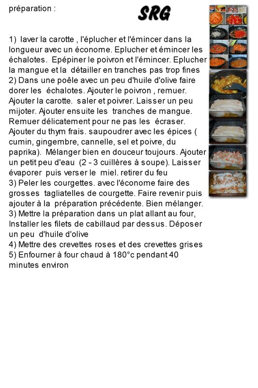 Filets de cabillaud, mangue et courgette (page 2)