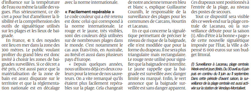 2022 04 29 SO Littoral Les drapeaux des plages changent de couleurs2