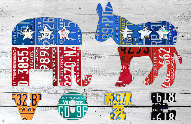 political-party-election-vote-republican-vs-democrat-recycled-vintage-patriotic-license-plate-art-design-turnpike