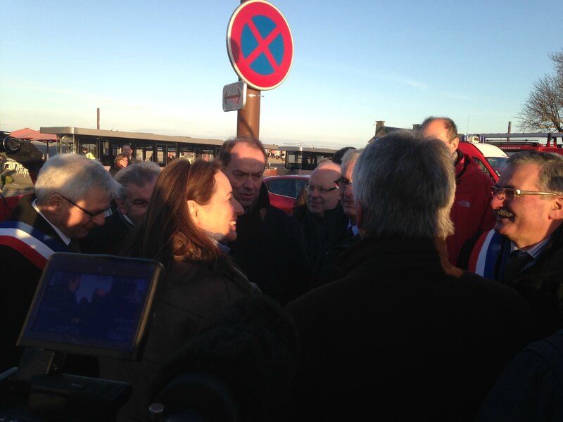 Ségolène Royal Mont-Saint-Michel février 2015 visite arrivée