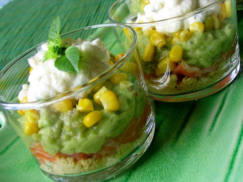 Verrines d'avocats