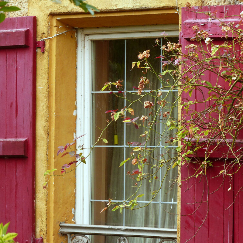 A PORTE FENETRE GRANDE GRILLES VASQUES FLEURS159