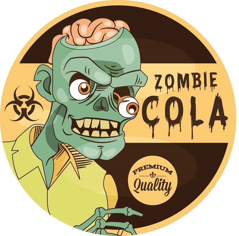 Zombie - Zombie party - cola - biohazard - Printables - labels - Halloween - Pepsi cola - coca cola