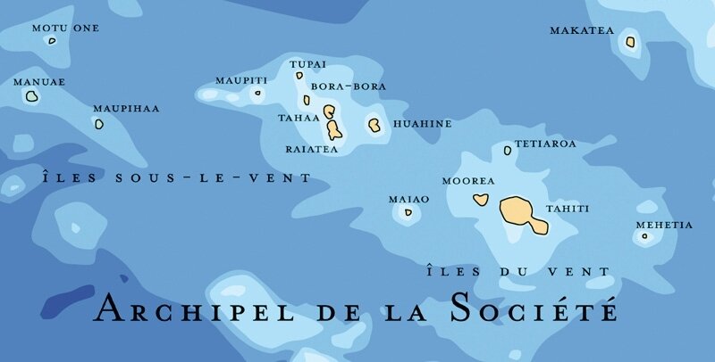 iles du vent carte du monde