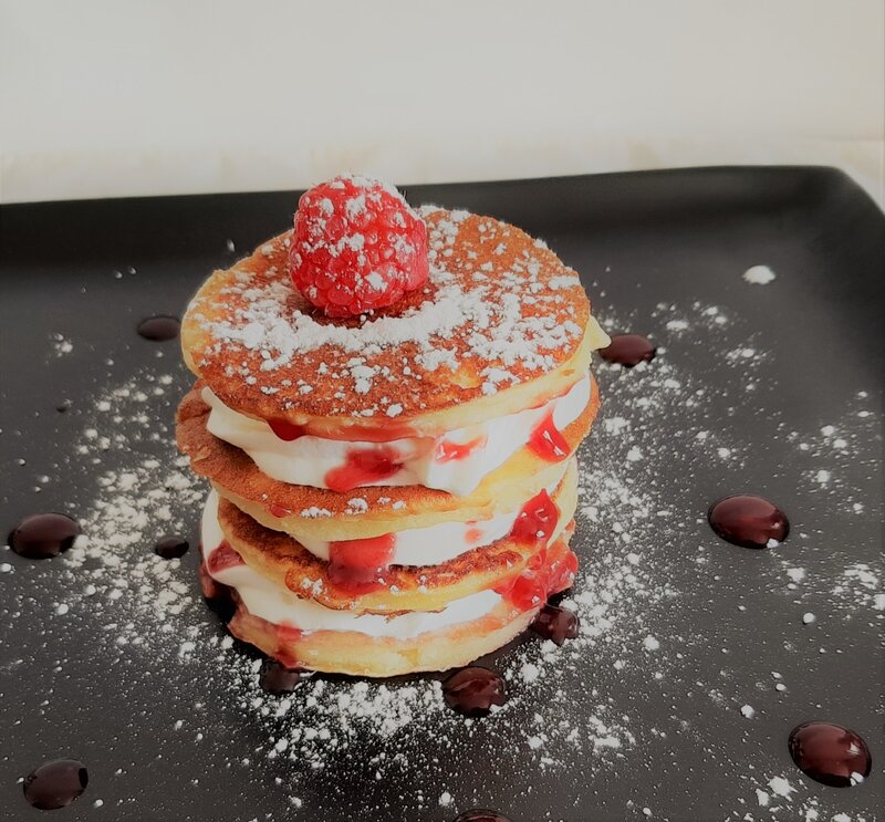 pancake_au_coulis_de_framboises du chef CUSTOS