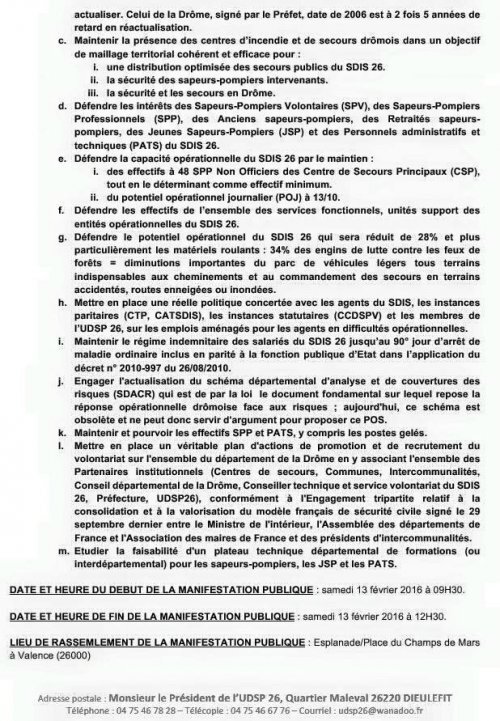 CP de l'Union Departementale des Sapeurs Pompiers de la Drome page 2