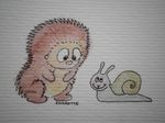 cute_hedgehog_and_snail