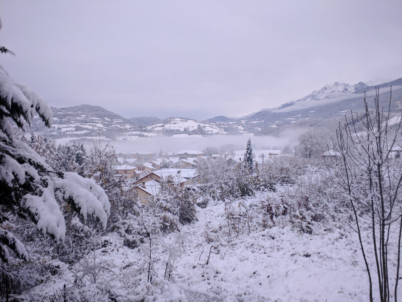 Vue de la fenêtre au petit matin...