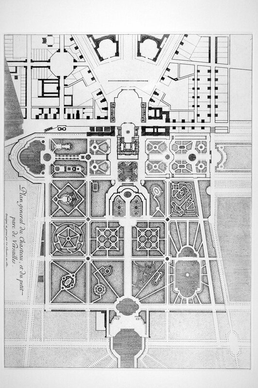 plan du chateau et de petit parc de versailles