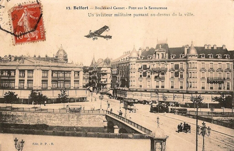 Belfort CPA Pont Carnot Aéroplane