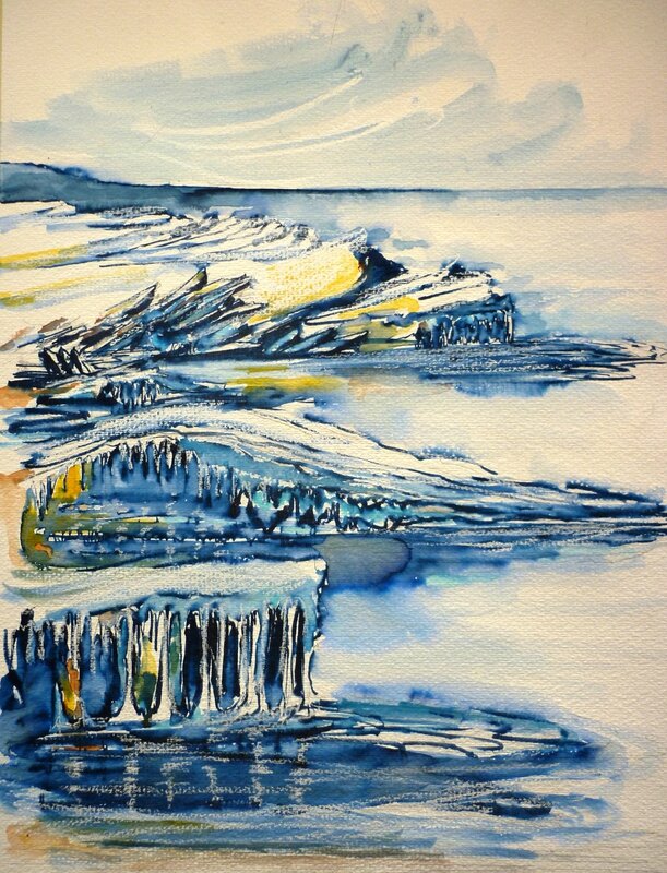 la ligne des glaces 36x48cm