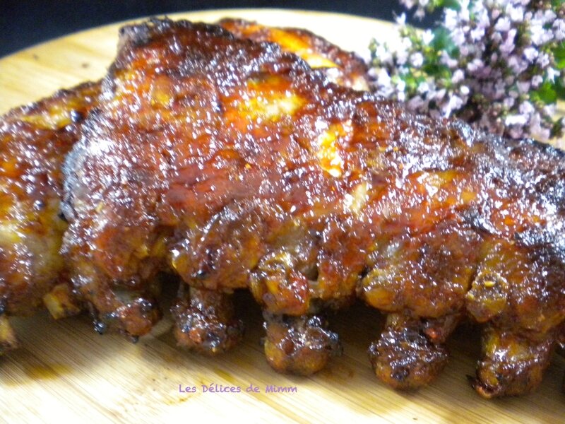 Travers de porc (spare ribs) caramélisé au miel (au four ou au barbecue) 5