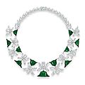 A magnificent emerald and diamond 'Palmette' necklace, by Edmond Chin for the house of <b>Boghossian</b>