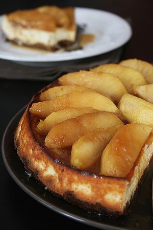 cheescake aux pommes caramélisées - beurre salé 4