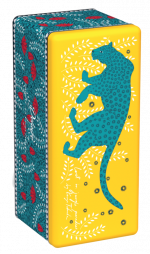HD Léopard jaune corps bleu Boite Metal KG Delacre designed by Kenzo Takada 11