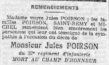 Poirson remerciements