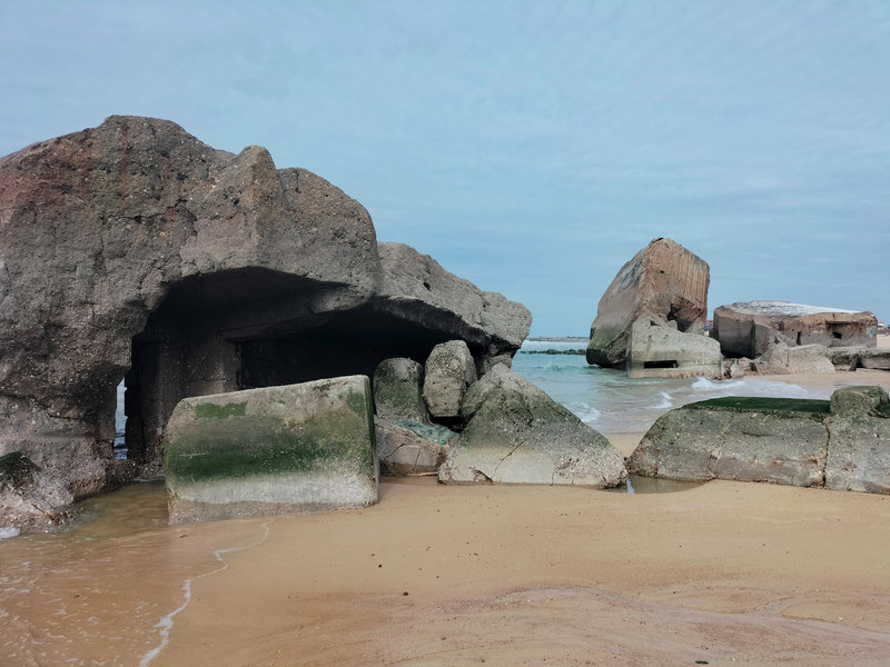 Capbreton, plage de la Savane, blockhaus, empilement, octobre 2022