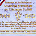 Samedi 16 avril 2022 à Crillon-le-<b>Brave</b>: inauguration de la plaque-souvenir de la Résistance à l'auberge provençale