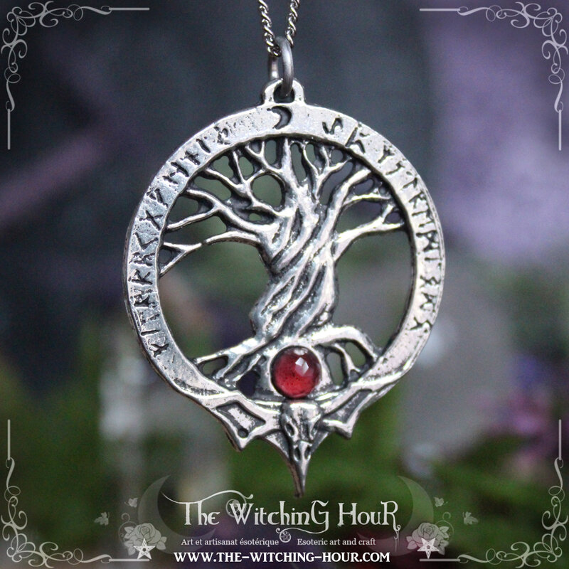 Pendentif Yggdrasil Mysteries grenat rhodolite 1 copie