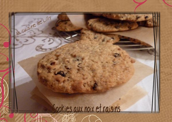 cookies aux noix et raisins