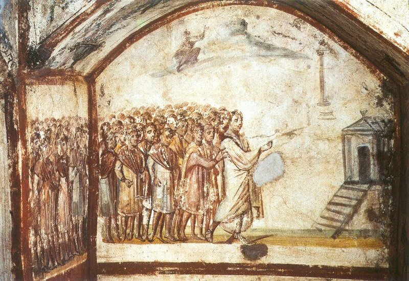Résurrection de Lazare, Catacombes de Rome, IIIe siècle