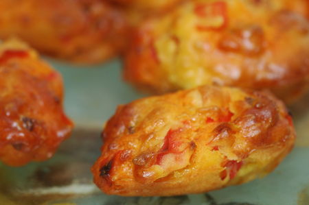 Madeleines au chorizo et au poivron recettes plats Pain au chorizo et poivron