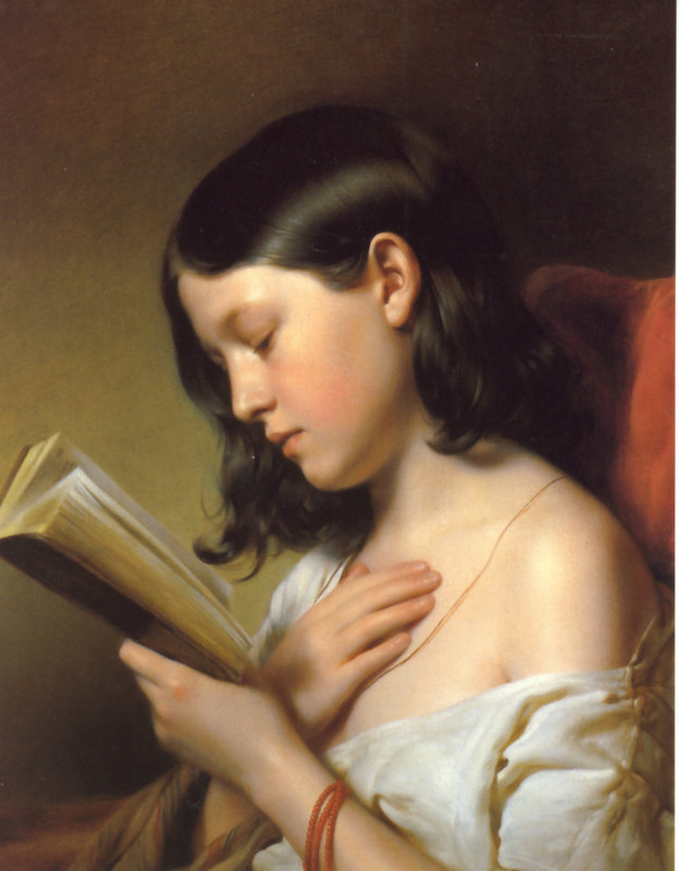 Franz_Eybl,_Lesendes_Mädchen